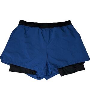 Abercrombie & Fitch YPB Gym Shorts Mens Size M Blue Lined Running 4” Inseam